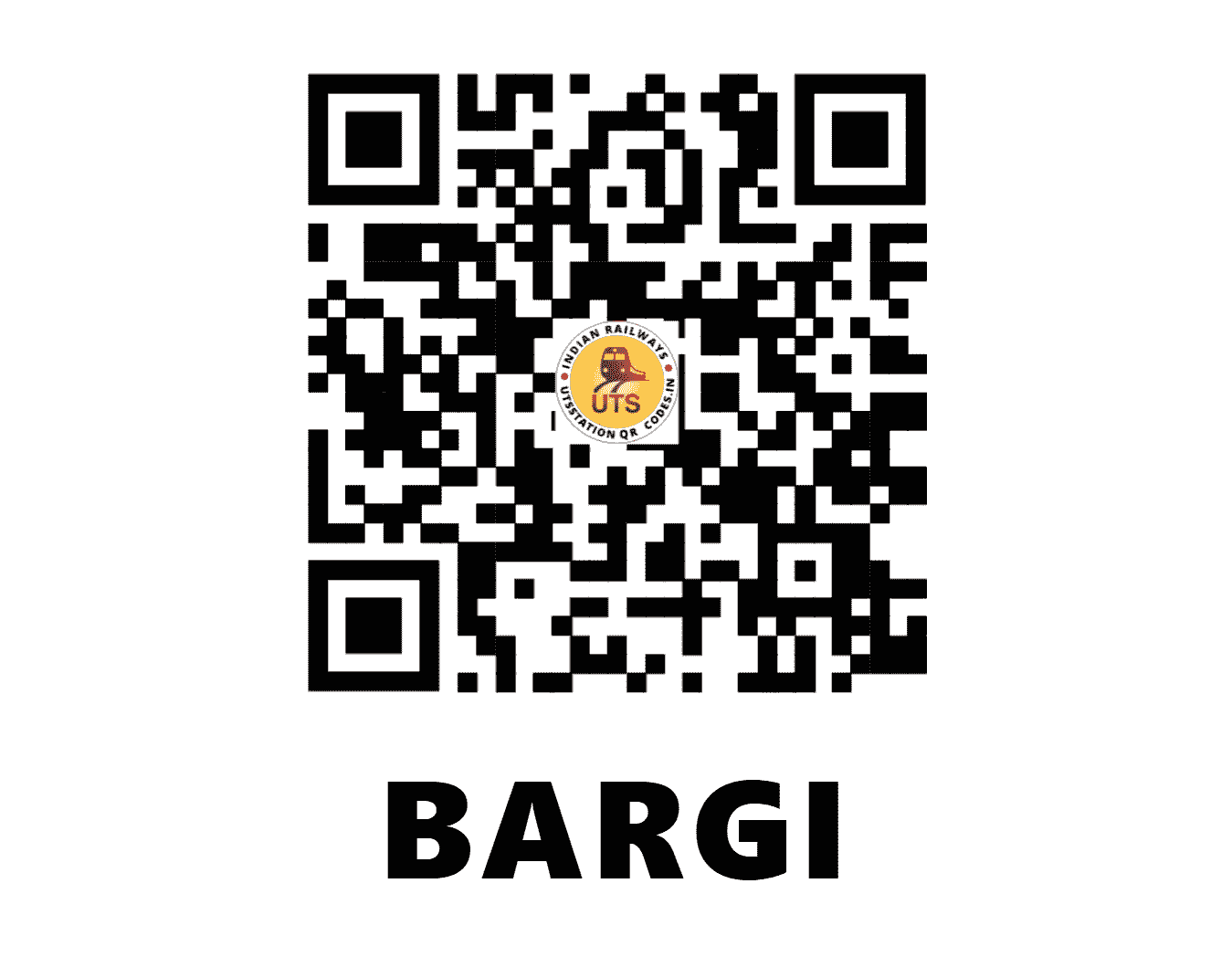 UTS QR Code for BARGI - BUQ (SB - MADHYA PRADESH)